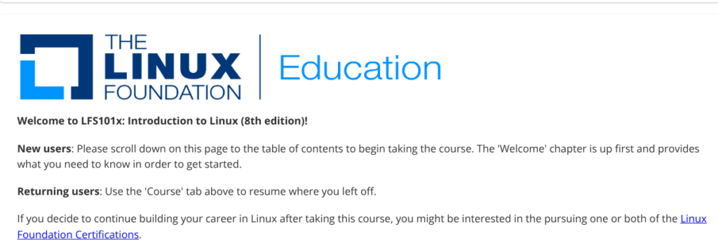 linux foundation course